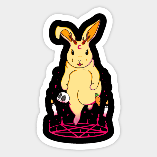 Summoning Cute Jackalope Yellow Sticker